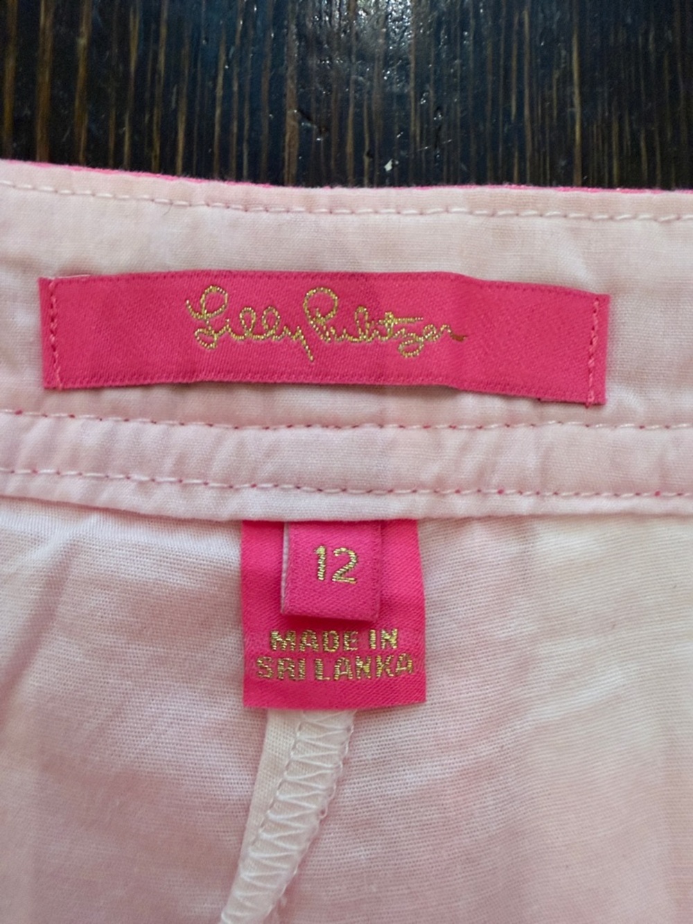 Lilly Pulitzer Pink Cotton Skirt with Gold Script Logo - Picture 2 of 6